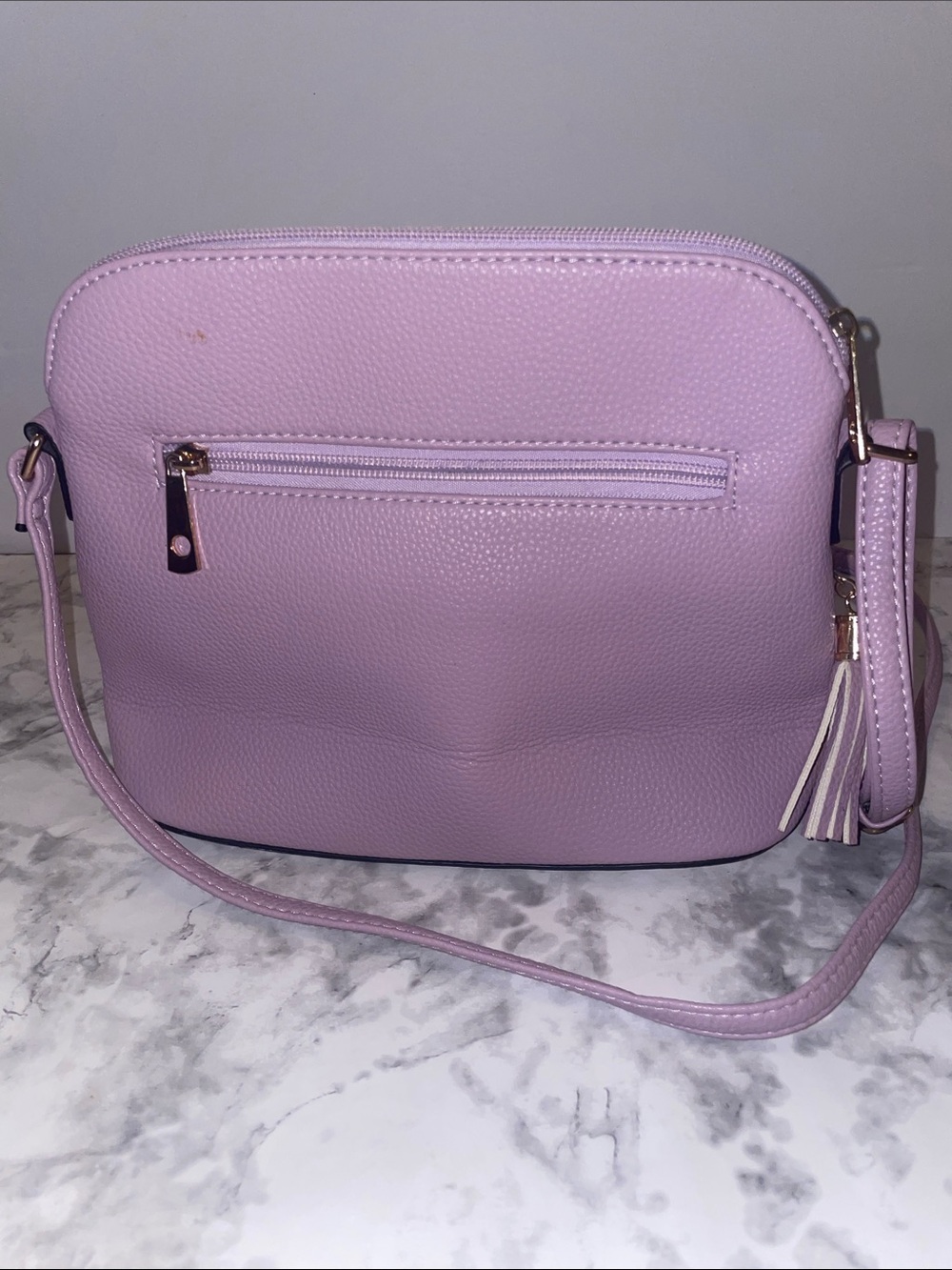 Classic Crossbody Shoulder Bag - Lilac - Picture 3 of 7